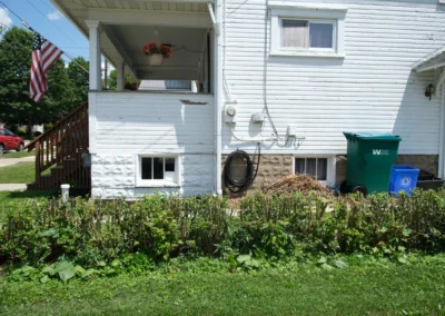 hedges trimmed by a lawn and home